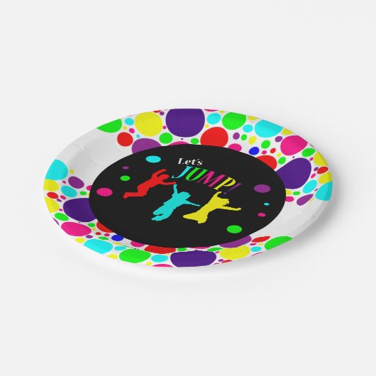 Assiettes En Carton Jump/ Trampoline Anniversaire (Angle)