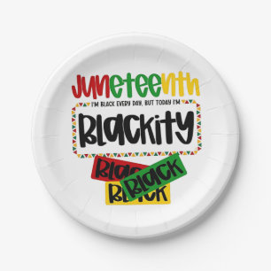 Assiettes En Carton JunetDix Blackity Noir Noir Funny