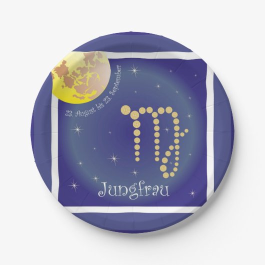 Assiettes En Carton Jungfrau 23. Août bis 23. Septembre / Teller (Devant)