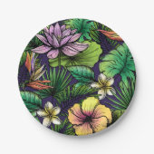 Assiettes En Carton Jungle (Devant)