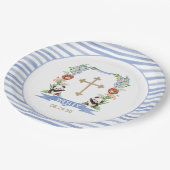 Assiettes En Carton Jungle Animaux Crest Garçon Baptême Plaque en papi (Angle)