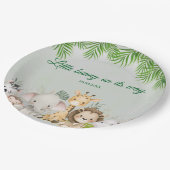 Assiettes En Carton jungle bébé garçon douche sauvage tropicale Invita (Angle)