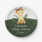 Assiettes En Carton Jungle Giraffe Baby shower 7" Plaque (Devant)