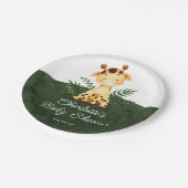Assiettes En Carton Jungle Giraffe Baby shower 7" Plaque (Angle)