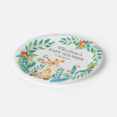 Assiettes En Carton Jungle Giraffe Baby shower 7" Plaque (Angle)
