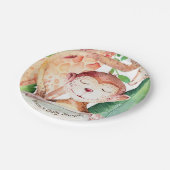 Assiettes En Carton Jungle Monkey & Giraffe Baby shower Party Custom (Angle)