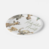 Assiettes En Carton Jungle Safari Adventure Await Baby shower (Angle)
