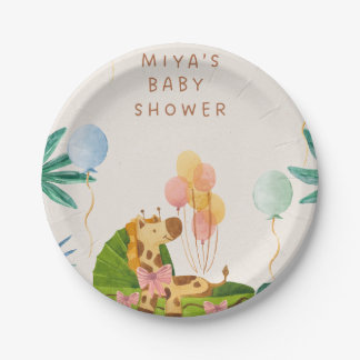 Assiettes En Carton Jungle Safari Baby Shower Plates