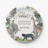 Assiettes En Carton Jungle Safari Wild Un Anniversaire Black Panther (Devant)