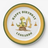 Assiettes En Carton Jurassic Construction Zone Boy Birthday (Devant)
