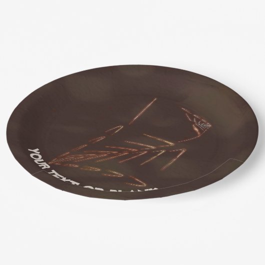 Assiettes En Carton Jurassic fossile (Angle)