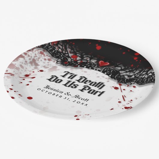 Assiettes En Carton Jusqu'à ce que la mort nous fassent l'éclaboussure (Angle)