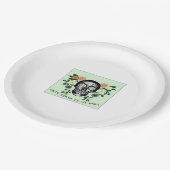 Assiettes En Carton Jusqu'à ce que la mort nous sépare, Crâne avec fle (Angle)