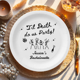 Assiettes En Carton Jusqu'à ce que la mort nous sépare enterrement de