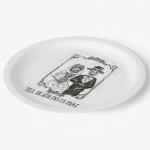 Assiettes En Carton Jusqu'à ce que la mort nous sépare Skeleton Mariag (Angle)