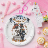 Assiettes En Carton Jusqu'à ce que la mort nous sépare Squelette Hallo (Fête)