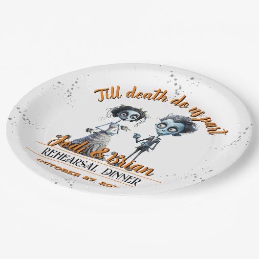 Assiettes En Carton Jusqu'à la mort faisons-nous partie Mariage d'Hall (Angle)