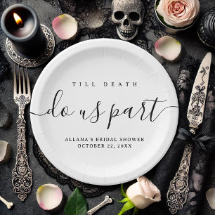 Assiettes En Carton Jusqu'à la mort Faisons-nous partie Noir et Blanc