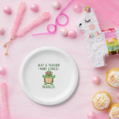 Assiettes En Carton Just a Teacher Who Loves Turtles Turtle Lover Educ (Fête)