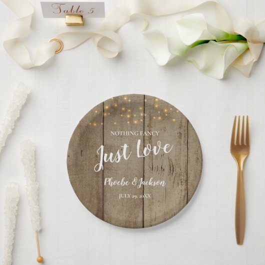 Assiettes En Carton Just Love Country Glam Rustic Mariage (Mariage)
