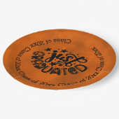 Assiettes En Carton Juste Diplômé - Orange (Angle)