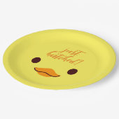 Assiettes En Carton Juste Hatché Nouveau bébé poussin jaune (Angle)