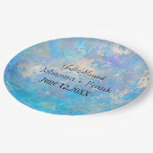 Assiettes En Carton Juste marié bleu (Angle)