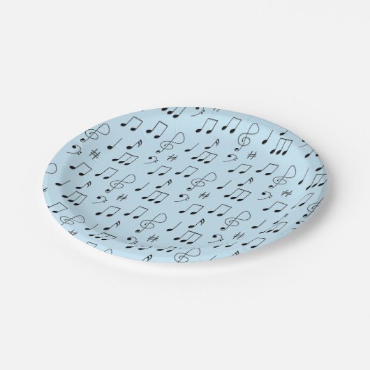 Assiettes En Carton Juste Noté Bleu (Angle)