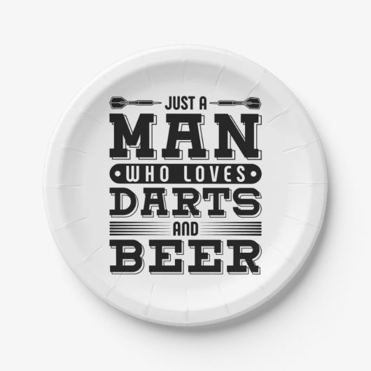 Assiettes En Carton Juste Un Homme Qui Aime Les Fosses Et La Bière (Devant)