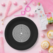 Assiettes En Carton Juste un labyrinthe en noir (Fête)