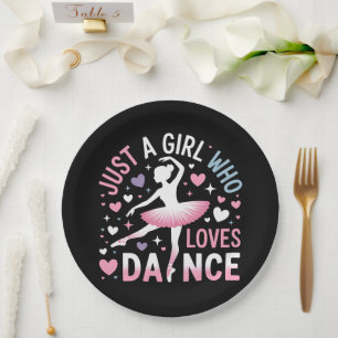 Assiettes En Carton Juste une fille qui aime la danse
