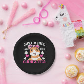 Assiettes En Carton Juste Une Fille Qui Aime Les Cochons De Guinée (Fête)