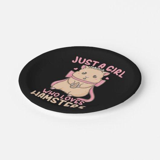 Assiettes En Carton Juste Une Fille Qui Aime Les Hamsters (Angle)
