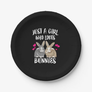 Assiettes En Carton Juste Une Fille Qui Aime Les Lapins Bunny Lover