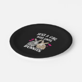 Assiettes En Carton Juste Une Fille Qui Aime Les Lapins | Bunny Lover (Angle)