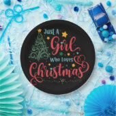 Assiettes En Carton Juste une fille qui aime Noël (Fête)