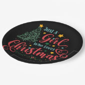 Assiettes En Carton Juste une fille qui aime Noël (Angle)