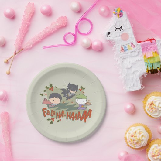 Assiettes En Carton Justice League Chibi Holiday Cookie Chase (Fête)