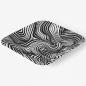 Assiettes En Carton Kaleidoscope monochrome (Angulaire)