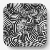 Assiettes En Carton Kaleidoscope monochrome (Recto)