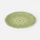 Assiettes En Carton Kaleidoscope vert poire (Angle)