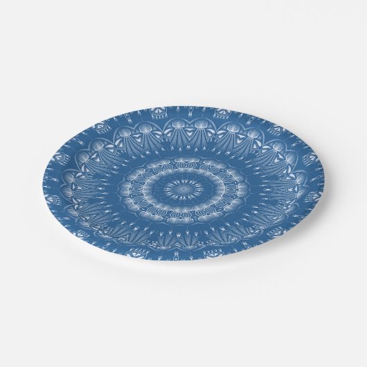 Assiettes En Carton Kaleidoscopic mosaic abstract circle ornamental na (Angle)