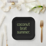 Assiettes En Carton Kamala Harris Brat de noix de coco été 2024<br><div class="desc">Kamala Harris Brat de noix de coco été 2024</div>