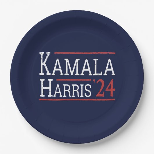 Assiettes En Carton Kamala Harris Election 2024 I (Devant)