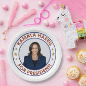 ASSIETTES EN CARTON KAMALA HARRIS PRÉSIDENTE ! (Fête)