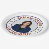 ASSIETTES EN CARTON KAMALA HARRIS PRÉSIDENTE ! (Angle)