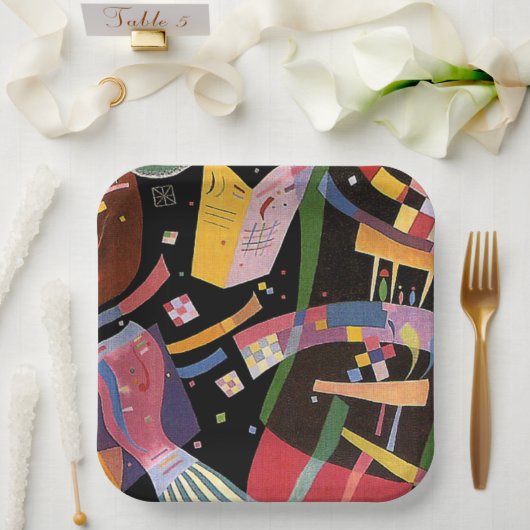 Assiettes En Carton Kandinsky - Composition X (Mariage)
