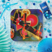 Assiettes En Carton Kandinsky - En Bleu, oeuvres d'art célèbres (Fête)