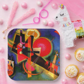 Assiettes En Carton Kandinsky - En Bleu, oeuvres d'art célèbres (Fête)