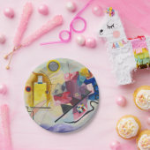 Assiettes En Carton KANDINSKY - Jaune Rouge Bleu (Fête)